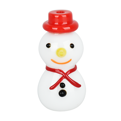 Happy Snowman Hand Pipe | Back View
