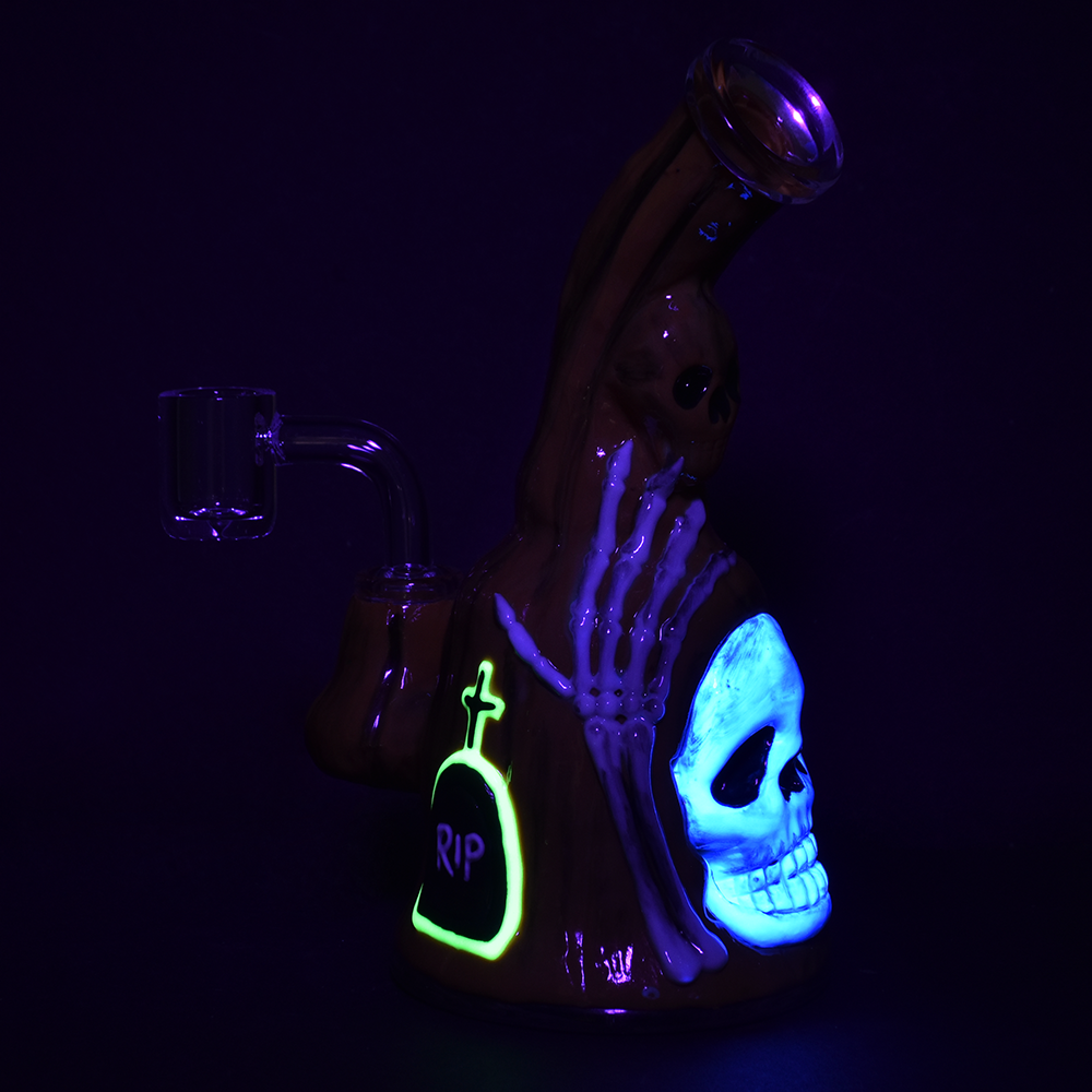 Haunted Gourd Dab Rig | UV Reactive Accents