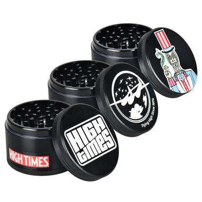 High Times® Black Metal Grinder | 4pc | 2.5" | Group