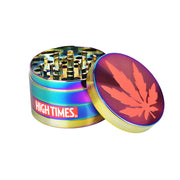 High Times® x Pulsar Bundles | Rainbow Metal 4pc Grinder | Hemp Leaf