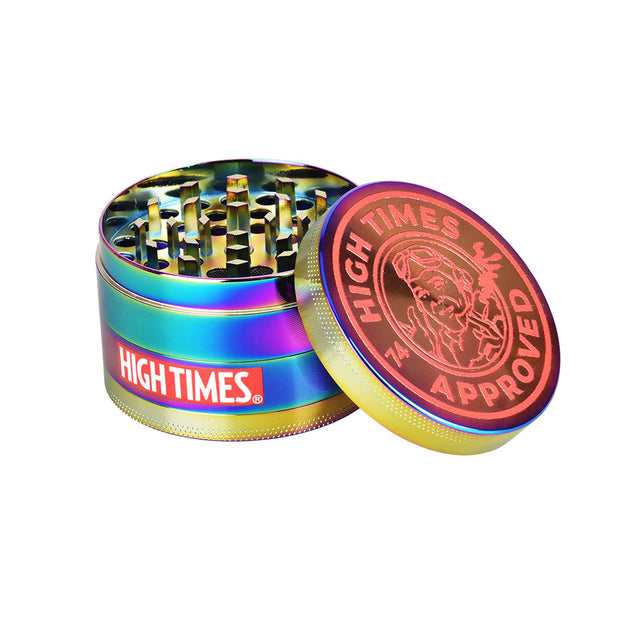 High Times® x Pulsar Bundles | Rainbow Metal 4pc Grinder | HT Approved