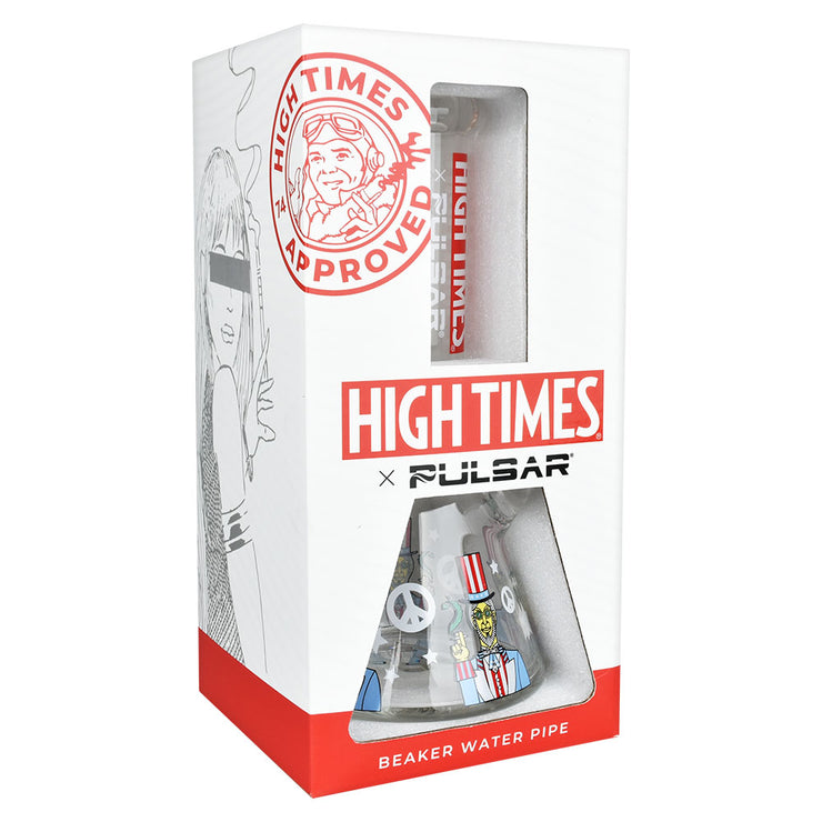High Times® x Pulsar Beaker Bong | Uncle Sam | Packaging