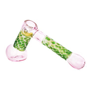 Hip Honeycomb Hammer Bubbler | Pink & Green