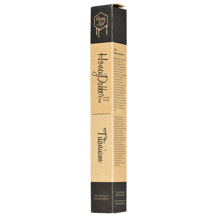 Honey Labs HoneyDabber II™ Vapor Straw | Cherry Wood | Titanium Tip | Packaging