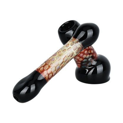Honeycomb Hype Sidecar Bubbler | Black & Maroon