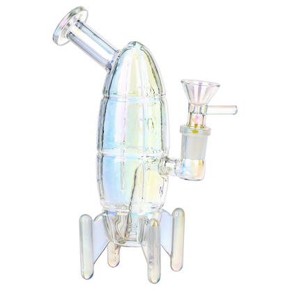 Journey To The Stars Electroplated Rocket Bong | Frontal Side View