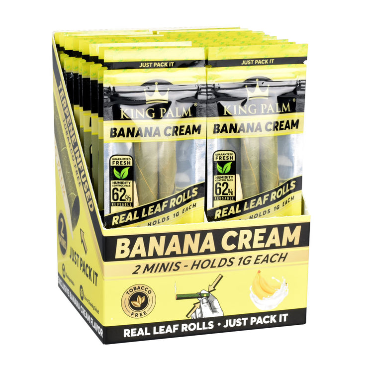 King Palm Leaf Rolls | Mini 2 Pack | Banana Cream Full Box