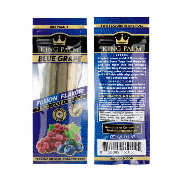 King Palm Leaf Rolls | Mini 2 Pack | Blue Grape
