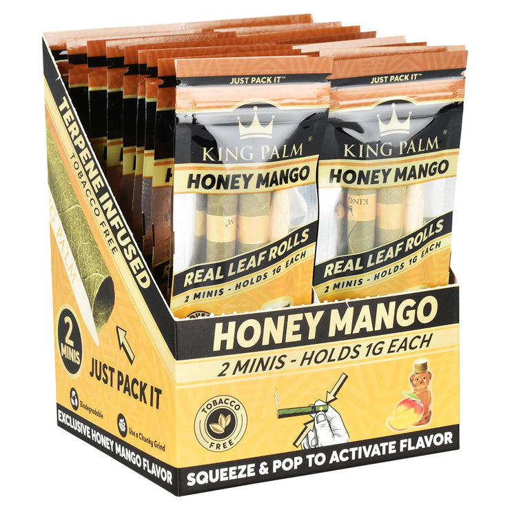 King Palm Leaf Rolls | Mini 2 Pack | Honey Mango Full Box