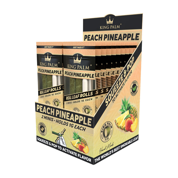 King Palm Leaf Rolls | Mini 2 Pack | Peach Pineapple Full Box