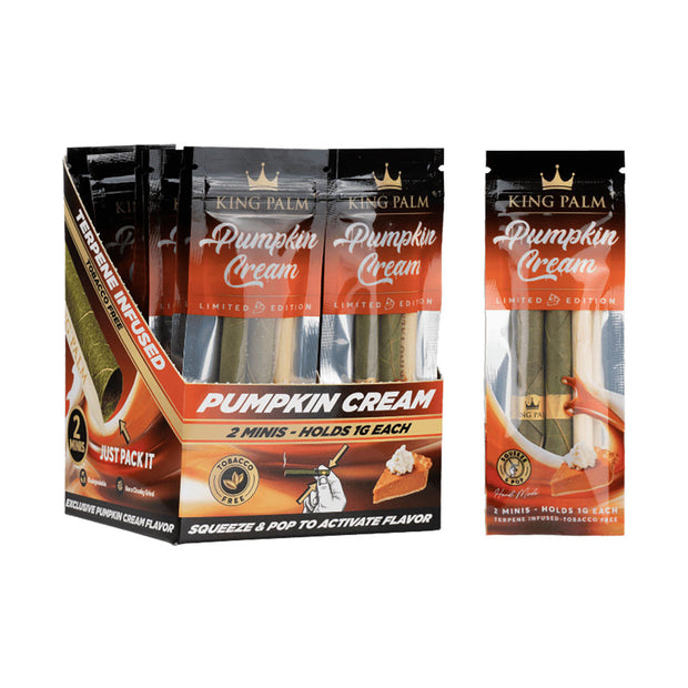 King Palm Leaf Rolls | Mini 2 Pack | Pumpkin Cream Full Box