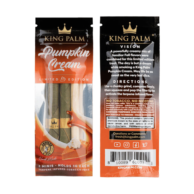 King Palm Leaf Rolls | Mini 2 Pack | Pumpkin Cream