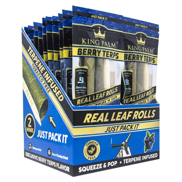 King Palm Leaf Rolls | Slim 2 Pack | Berry Terps Full Box