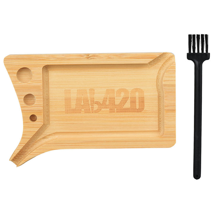 LAb420 Portable Rolling Tray & Brush | Top View