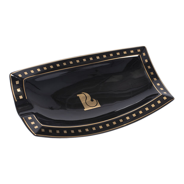 Lucienne Curved Ceramic Ashtray | Black