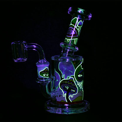 Melting Shroom Glow Dab Rig | Glow In The Dark
