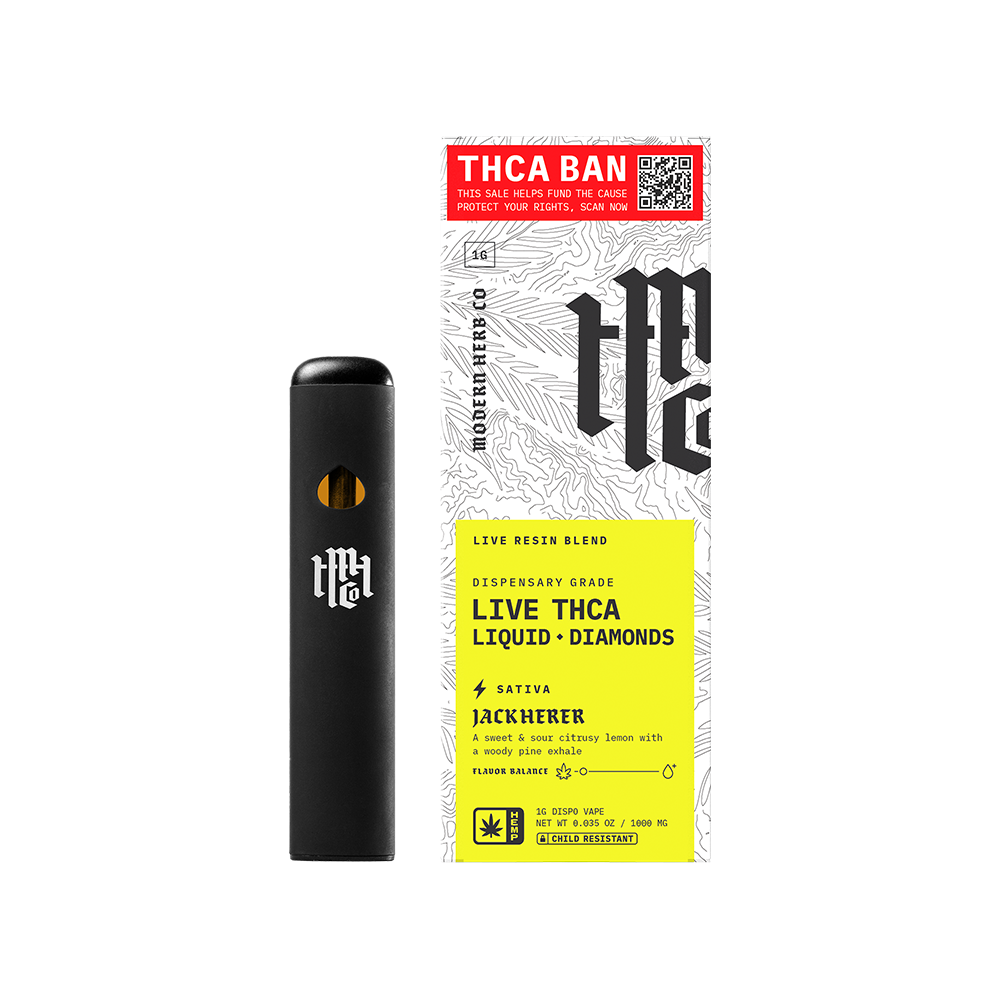 Modern Herb Co Liquid Diamonds THCA Disposable Vape | Jack Herer | 1 Gram