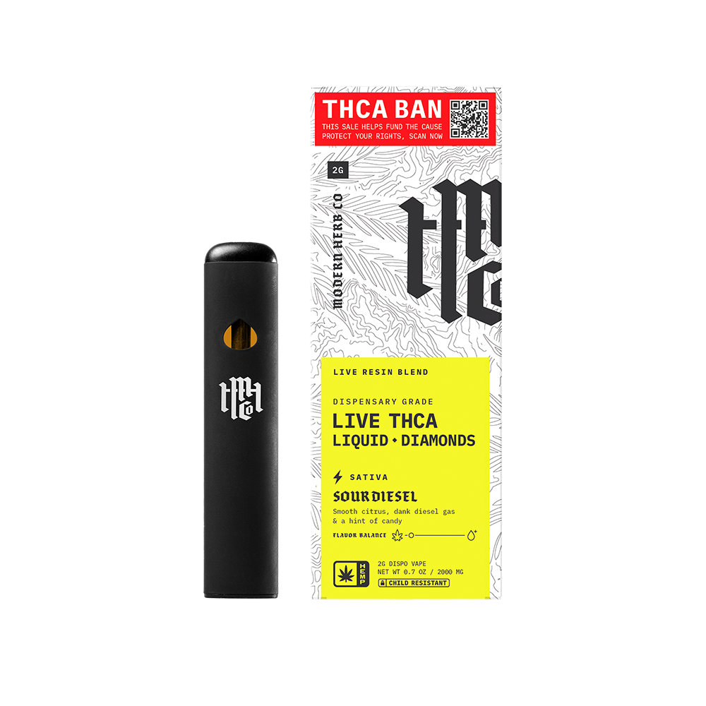 Modern Herb Co Liquid Diamonds THCA Disposable Vape | Sour Diesel | 2 Gram