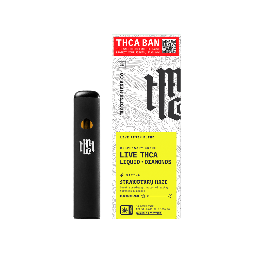 Modern Herb Co Liquid Diamonds THCA Disposable Vape | Strawberry Haze | 1 Gram