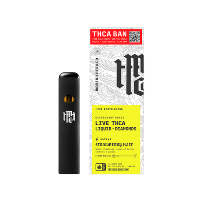 Modern Herb Co Liquid Diamonds THCA Disposable Vape | Strawberry Haze | 1 Gram