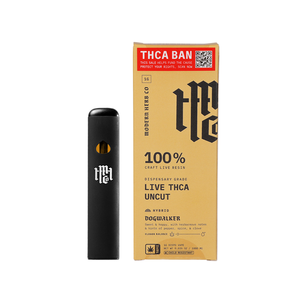 Modern Herb Co SAVE THCA Live Resin Uncut Disposable Vape | Dogwalker | 1 Gram