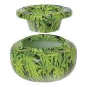 Moroccan Ceramic Ashtray | Leafy Green | 2 Piece Design