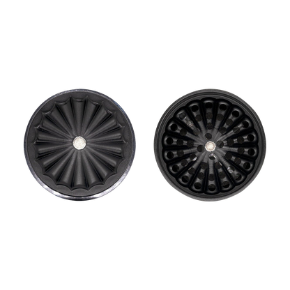 ONGROK Flower Petal Toothless Grinder | 2.2" | Black | Flower-Shaped Mill