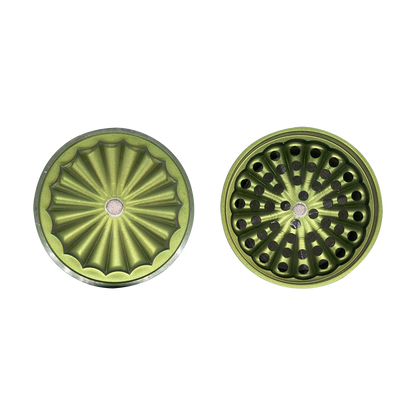 ONGROK Flower Petal Toothless Grinder | 2.2" | Green | Flower-Shaped Mill