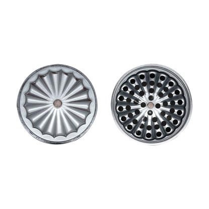 ONGROK Flower Petal Toothless Grinder | 2.2" | Silver | Flower-Shaped Mill