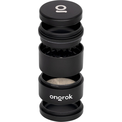 ONGROK Flower Petal Toothless Grinder | 2.5" | Black | Exploded View