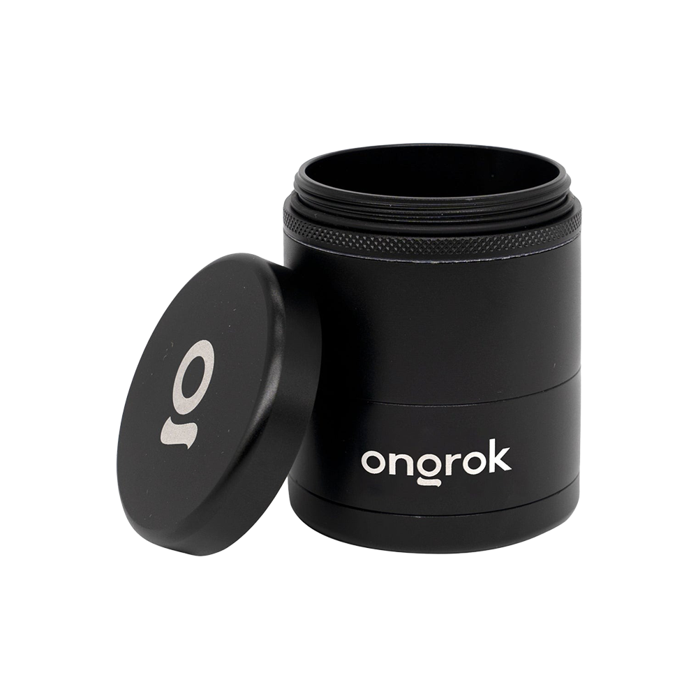 ONGROK Flower Petal Toothless Grinder | 2.5" | Black | Open View