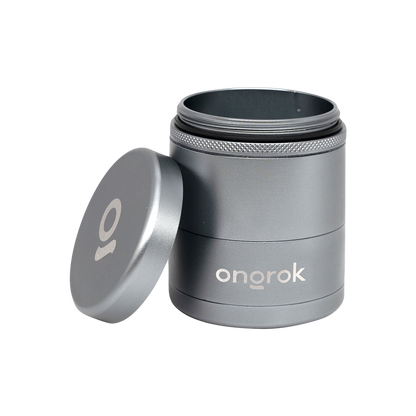 ONGROK Flower Petal Toothless Grinder | 2.5" | Silver | Open View