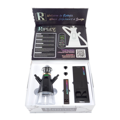 Ooze Ripley Electric Dab Rig Hookah | Contents | Packaging Open View