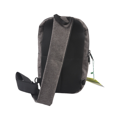 Ooze Traveler Series Smell Proof Cross-body Bag | Gray | Back View