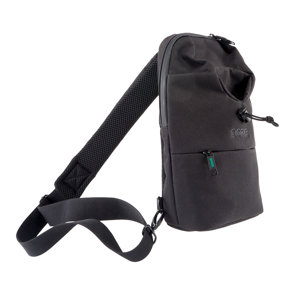 Ooze Traveler Series Smell Proof Cross-body Bag | Black | Side View