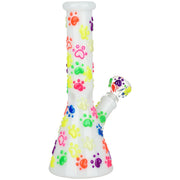 Paws for the Cause Glow Beaker Bong | Back View