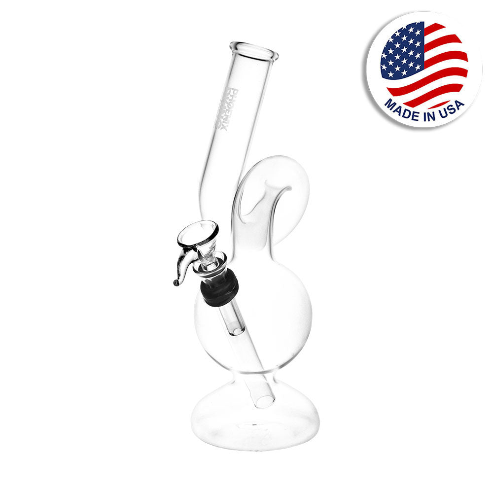 Phoenix Rising Spiral Bubble Base Bong | Front View