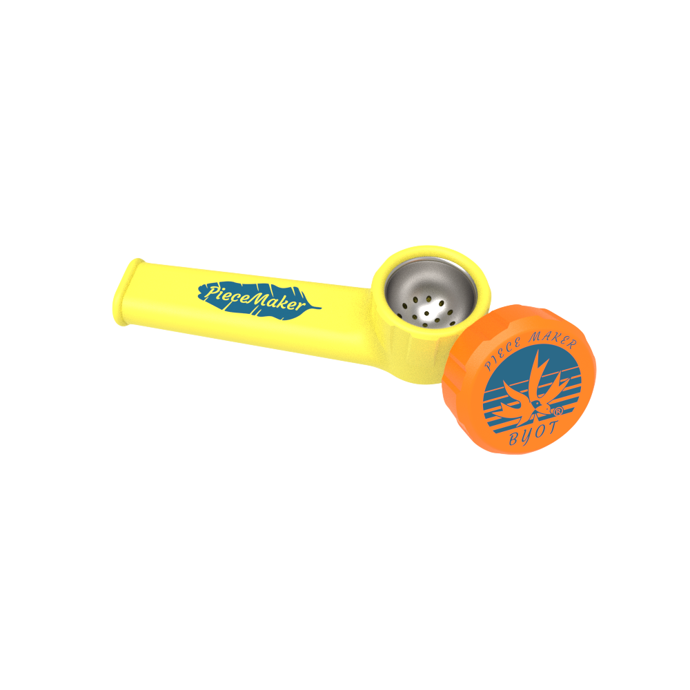PieceMaker Karma Silicone Hand Pipe | Yuca Yellow