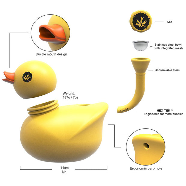 Piecemaker Kwack Silicone Bong | Diagram
