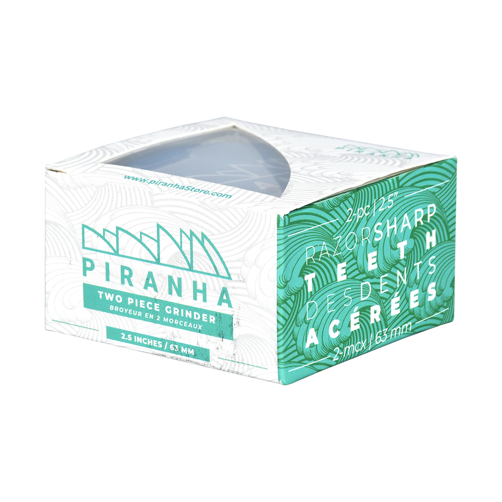 Piranha Aluminum Grinder | 2pc | 2.5" | Packaging