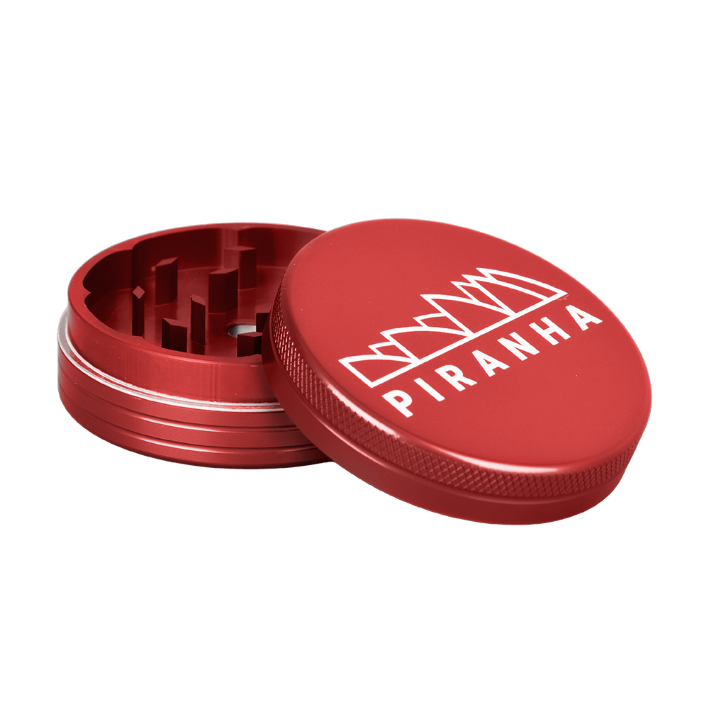 Piranha Aluminum Grinder | 2pc | 2.5" | Red