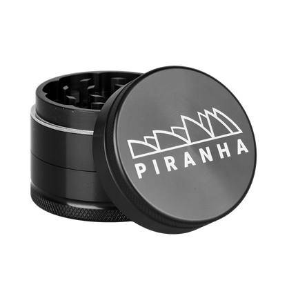 Piranha Aluminum Grinder | 3pc | 2" | Black