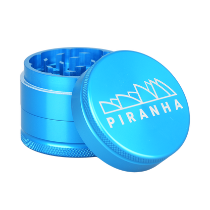 Piranha Aluminum Grinder | 3pc | 2" | Light Blue