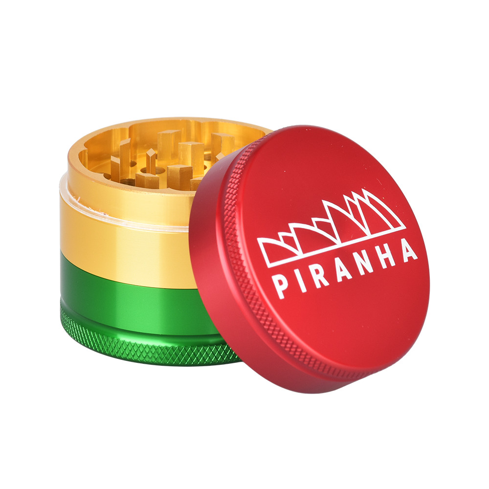 Piranha Aluminum Grinder | 3pc | 2" | Rasta