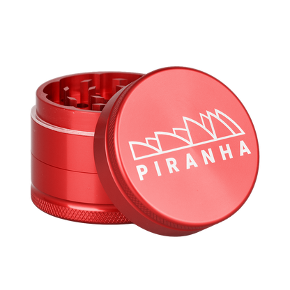 Piranha Aluminum Grinder | 3pc | 2" | Red