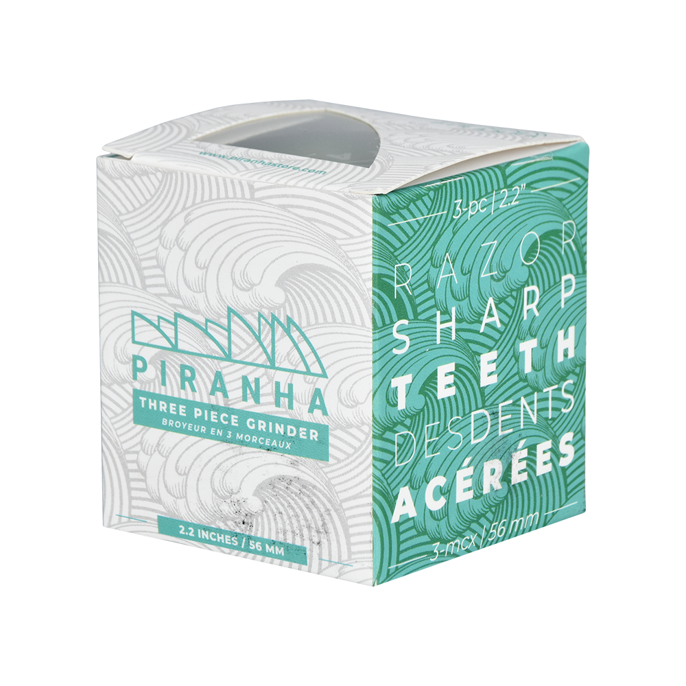 Piranha Aluminum Grinder | 3pc | 2.2" | Packaging