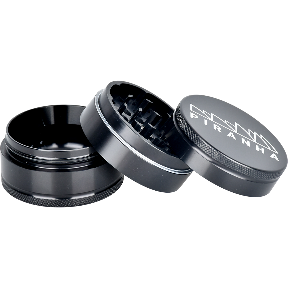 Piranha Aluminum Grinder | 3pc | 2.2" | Pieces Spread