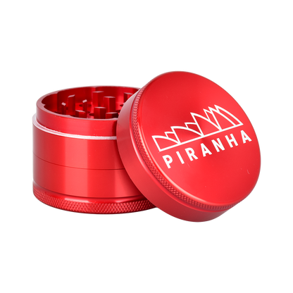 Piranha Aluminum Grinder | 3pc | 2.2" | Red