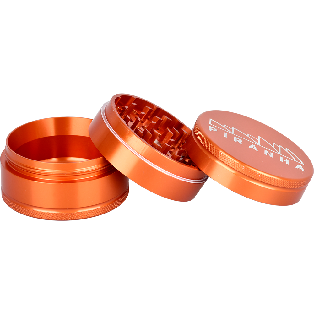 Piranha Aluminum Grinder | 3pc | 2.5" | Pieces Spread