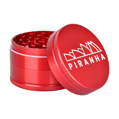 Piranha Aluminum Grinder | 3pc | 2.5" |  Red